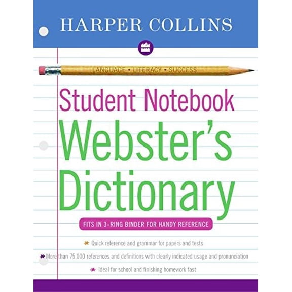 Pre-Owned Harpercollins Student Notebook Webster's Dictionary (Collins Language) (Paperback) 0060595442 9780060595449
