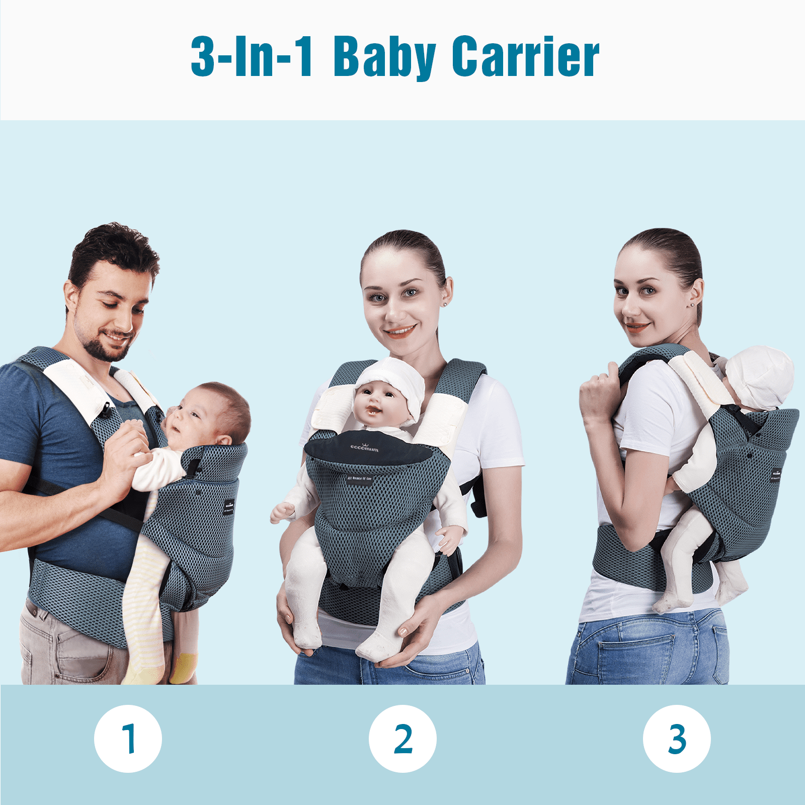 Removable Newborn Infant Baby Carrier Hip Seat Chair Shoulder Straps 4 Seasons 