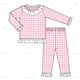 thumbnail image 4 of Conjunto de pijama para niños, pijamas de punto a juego, pijamas de Pascua con volantes a cuadros de verano, ropa de dormir para bebés y niños, 4 of 4