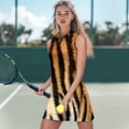 thumbnail image 2 of Garronmavis Tiger Print Women's Sleeveless Golf Dress Size XS Half Zip Tennis Dress Breathable Active Workout Dresses Workout Running Pickleball, 2 of 7