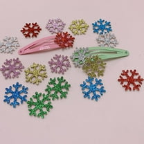 WRITWAA 60pcs Assorted Color Snowflake Applique Handcraft Accessories DIY Craft