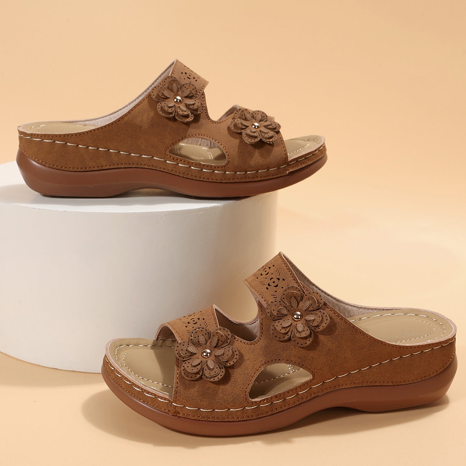 Ｊｏｕ♡*.+゜ XIAQUJ Women Sandals Fashion Summer New Pattern Flower Decoration