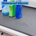 thumbnail image 4 of GORILLA GRIP Waterproof Silicone Under Sink Mat with Lip for Kitchen and Bathroom, 22 x 19 in, Gray, 4 of 9