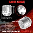 thumbnail image 2 of M14×1.5 Open-End Lug Nuts with 60 Degre Conical Seat,Galvanized, 3/4" Hex (0.83" Length x 0.87" Width) Replacement for Che-vy Silverado Tahoe,RAM 2500 3500,F-ord F250 Aftermarket Wheel Lug Nut, 24PCS, 2 of 7