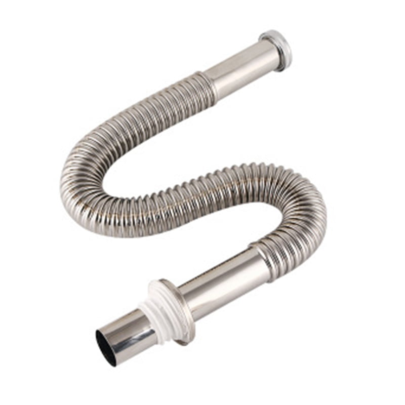 tanbea-UK S Sink Drain Pipe Flexible Waste Trap,Flexible Connector Hose Tube Connector,Stainless Steel Pipe Connector for Basin Bath or Kitchen Sink Waste