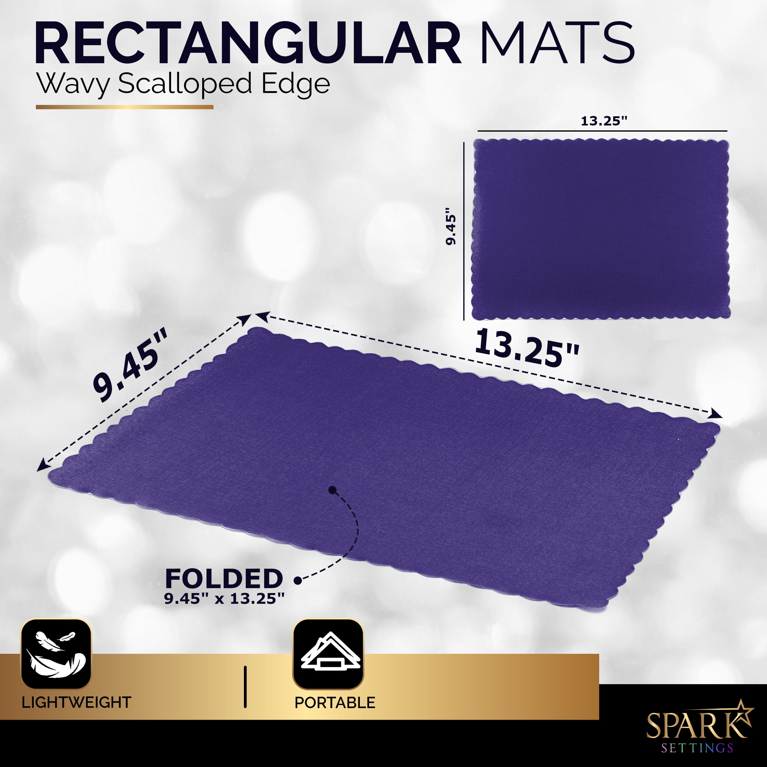 Creative Converting 50 Count Touch of Color Paper Placemats, Purple