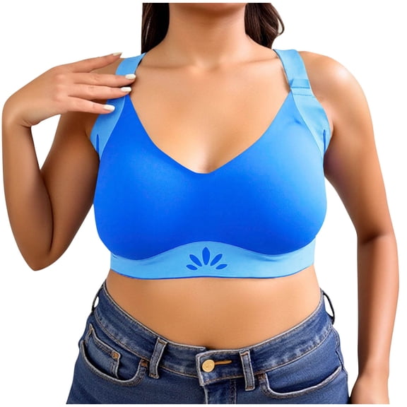 Dxzfnsa Bras for Women Enchante Full Coverage Underwire Bras Plus Size Lifting Floral Lace Bra for Heavy Breast (Light Blue,XXXXXL)