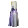 thumbnail image 5 of Zedker Floral Women's Maxi Dresses Sleeveless V Neck Long Dress Beach Sundresses Swing Dress Multicolor L, 5 of 7