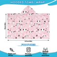 thumbnail image 2 of Pink Christmas Tree Pattern Hooded Bath Towel，50"x30" for Ages 3 To 12 Kids, Quick Dry Lightweight Soft Microfiber Hood Beach Towel Cover Up for Kids, 2 of 7