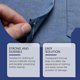 thumbnail image 3 of Clothing Repair Glue Fabric Glue Needle Thread Clothing Mending Glue Washable Ironing Adhesive, 3 of 5