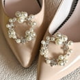 thumbnail image 6 of MLINS 10 Pcs  Elegant Rhinestone Pearls Shoe Clips Wedding Party Shoes Buckles Jewelry, 6 of 8