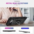 thumbnail image 5 of TJS for Google Pixel 10 / 10 Pro Phone Case, Impact Resistant Metal Ring Magnetic Support Kickstand Drop Protector Cover (Black), 5 of 6