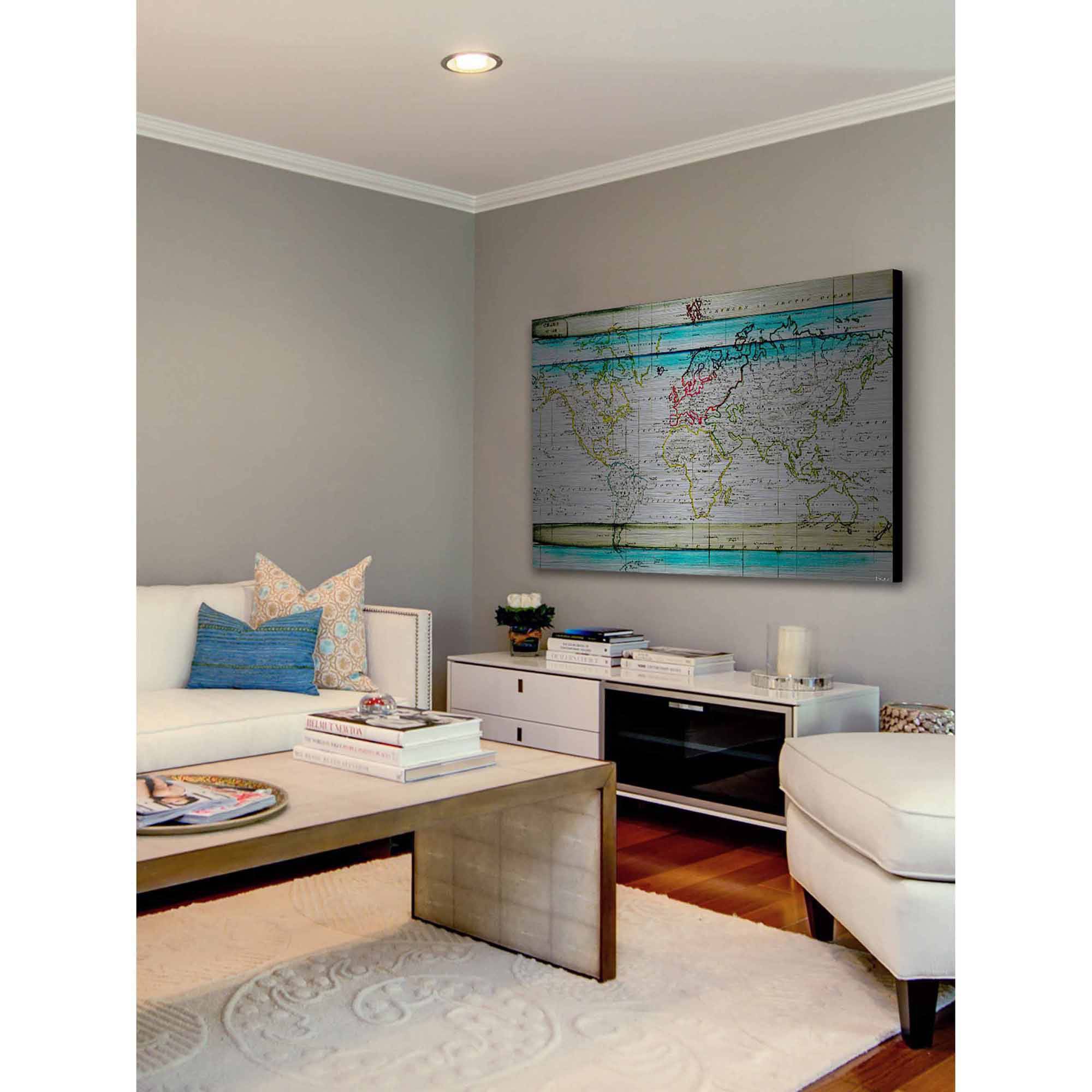 Parvez Taj  'Jet Setting' Painting Print on Brushed Aluminum 18 x 12