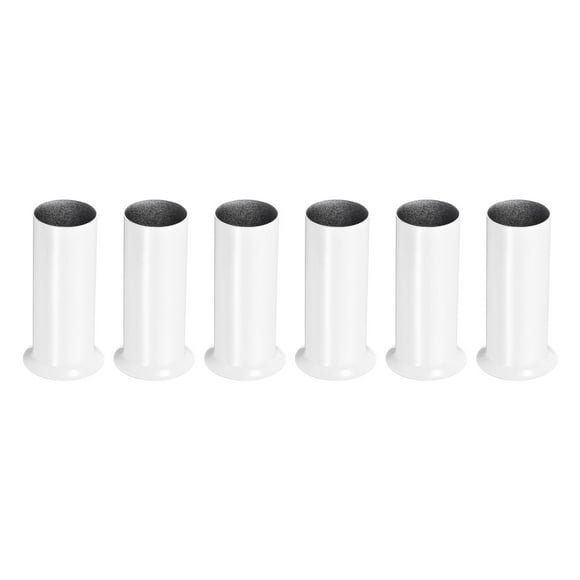 Fundas para velas de base de candelabro de 3 pulgadas de altura Uxcell, 6 unidades, color blanco