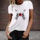 thumbnail image 2 of Camiseta de manga corta suelta con cuello redondo y estampado informal a la moda para mujer Pompotops  hfajkhk126888, 2 of 5