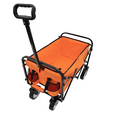 thumbnail image 3 of KOFUN Collapsible Wagon Cart, Beach Wagon, Heavy Duty Utility Cart Utility Wagon Grocery Cart for Camping Shopping Sports Gardening Fishing, All-Terrain Wheels, Orange, 3 of 8
