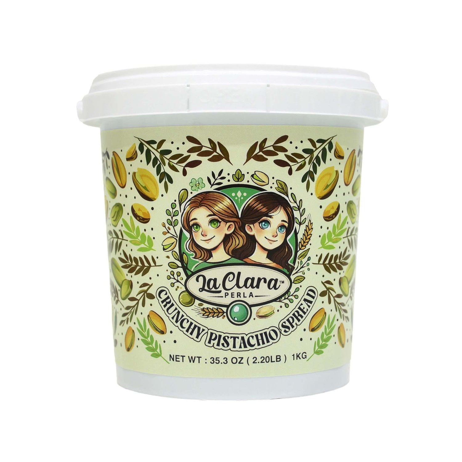 Pistachio Spread Combo - 1 Creamy & 1 Crunchy - 2KG - 70.54OZ (for Dubai Chocolate)