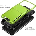 thumbnail image 3 of for Galaxy S21 Plus Case Wallet Credit Card Holder 4-Card Flip Cover ID Slot Back Hidden Pocket Dual Layer Protective Hybrid Hard Shell Bumper Armor Case for Samsung S21+ S21 Plus Green, 3 of 12
