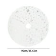 thumbnail image 3 of Horivan Gold Snowflake Plush Christmas Tree Skirt with Non-Slip Backing 35 Inch Festive Holiday Decor for Living Room Indoor Outdoor Xmas Party Decor Reusable Winter Celebration Tree Cover, 3 of 6