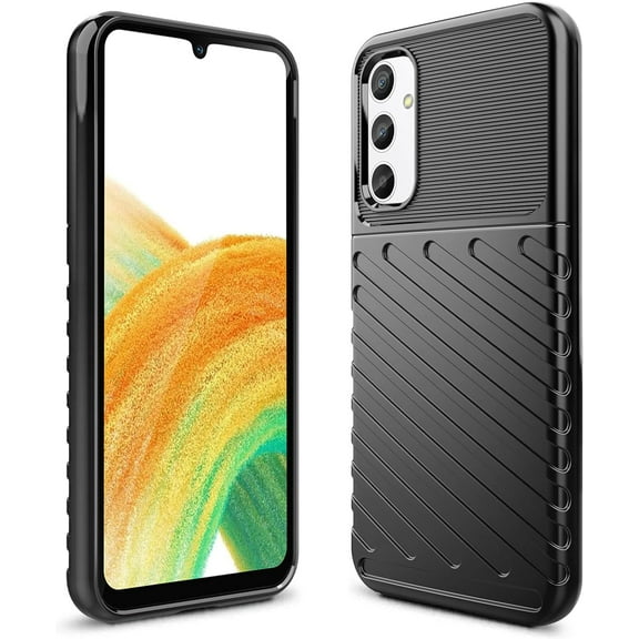 Samsung Galaxy A34 5G Case Shock Absorption Anti Scratch Heavy Duty Durable Drop Protection Cell Phone Cover for Samsung Galaxy A34 5G（LT Black）