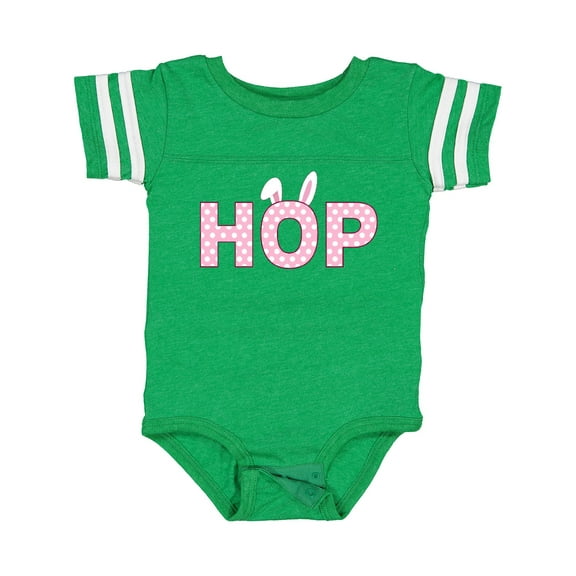 Inktastic Hop Bunny Ears in Pink Boys or Girls Baby Bodysuit