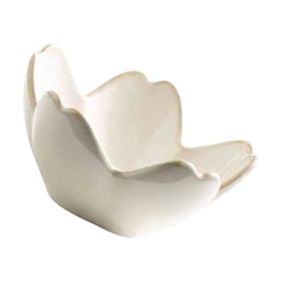 Decorationative Ceramic Jewelry Bowl Flower Shape Bathroom Countertop Decoration Space Saving Small Trinket Dish