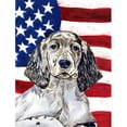 thumbnail image 1 of Drapeau Américain 11 x 15 Po. avec English Setter Taille Jardin, 1 of 1