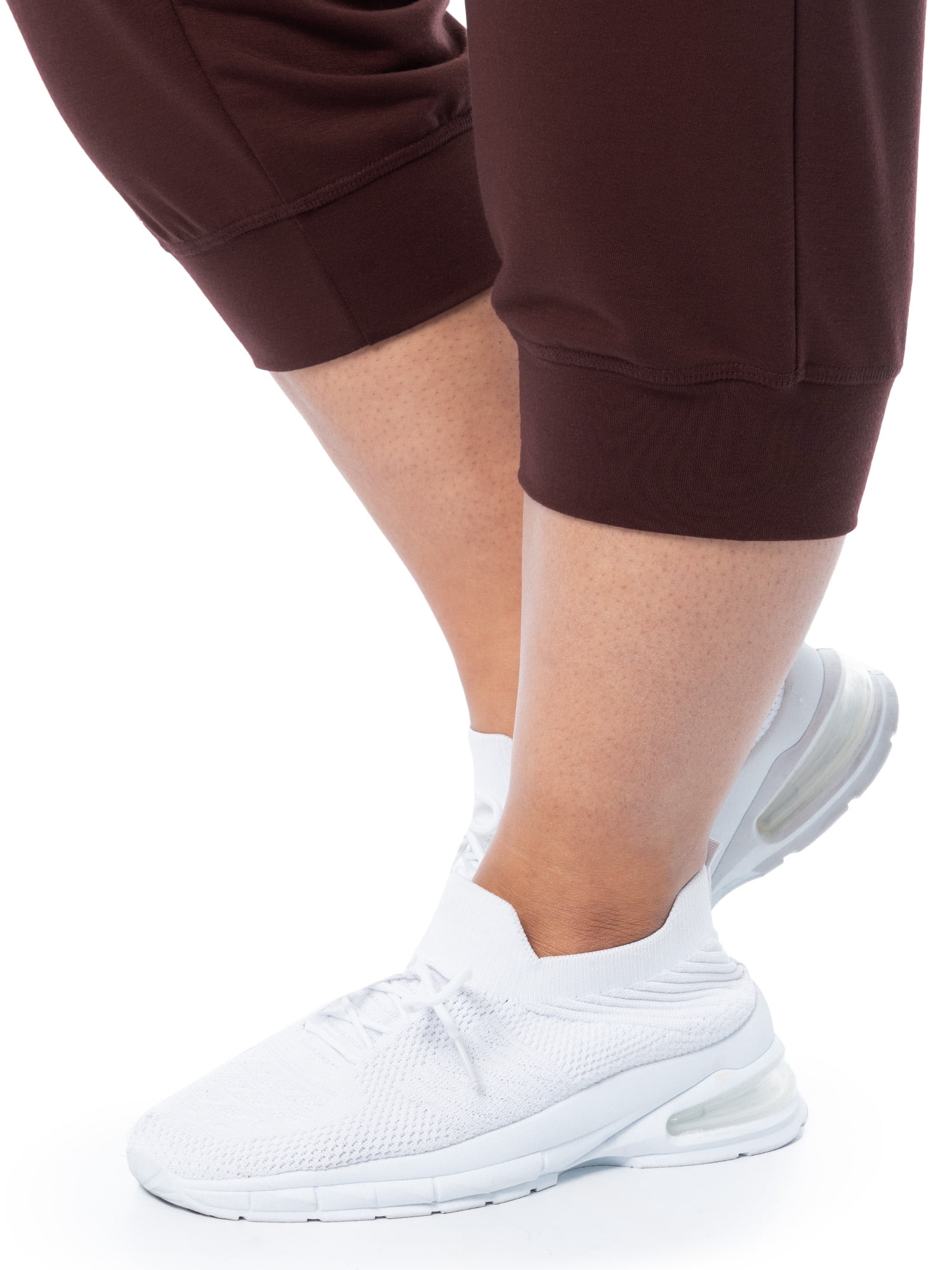 Athletic Works Women's Plus French Terry Athleisure Capri Jogger Pants, size 1X-5X