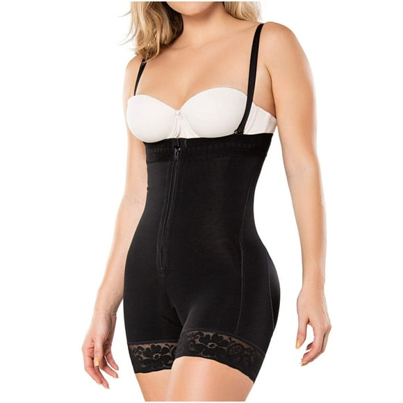 DIANE & GEORDI 002407 Strapless Colombian Shapewear | Fajas Colombianas Reductoras y Moldeadoras Postparto Levanta Pompis Black