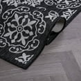 thumbnail image 5 of World Rug Gallery Transitional Geometric Textured Flat Weave Indoor/Outdoor Area Rug - BLACK 5' X 7', 5 of 9