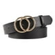 thumbnail image 1 of Cinturón de mujer Negro 3.4cm Cinturón de cuero Cinturón de cuero Cinturón de jeans con hebil O, regalo para mujeres 95cm Soledad Cinturón de hebilla de punta simple para mujer, 1 of 7