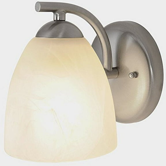 Contemporary Vanity Fixture, Maximum One 100 Watt Incandescent Medium Base Bulbs, 5 In., Brushed Nickel per 2 Each