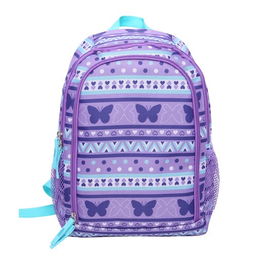 CRCKT Kids Travel Backpack, Purple Butterfly Print