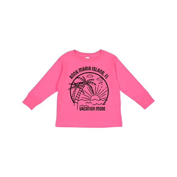 Inktastic Summer Vacation Mode Anna Maria Island Florida Boys or Girls Long Sleeve Toddler T-Shirt