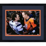 Peyton Manning & Tom Brady Denver Broncos New England Patriots Dual Signed 16'' x 20'' Handshake Photograph