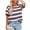 A-Blue, variant on Wyobmus Women Summer Casual T Shirts Short Sleeve Striped Tunic Tops Regular Fit Color Blocked Crew Neck Tee Shirt Blouses B-Pink