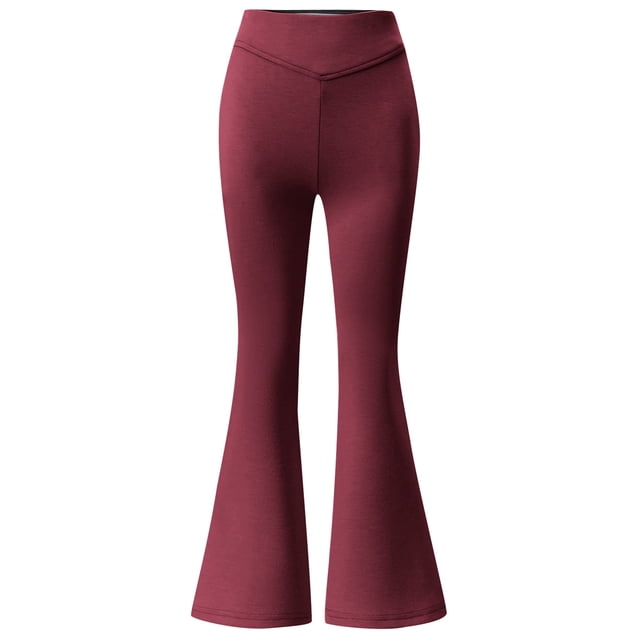 Product Classification Girls Pants | Product Title Dressy Flare Bottom School Pants for Girls | Platform Competitor Title Girl's High Waisted Stretch Bottoms Ruffle Flare Pants