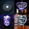 thumbnail image 4 of Led Display Base, 7 Color Changing Lights, Electric Turntable, For Glass Decoration, 3d Photo Glass, Home Textiles, 4 of 5