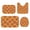 Football Fire Orange Pattern, variant on Football Fire Orange Pattern Bathroom Rug Set 4 Piece,Includes Contour,Lid Cover,Bath Mat,Non-Slip Extra Soft Absorbent Washable