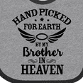 thumbnail image 4 of Inktastic Handpicked for Earth by My Brother in Heaven Angel Wings Boys or Girls Baby Bib, 4 of 4