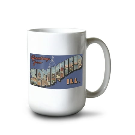 

15 fl oz Ceramic Mug Greetings from Springfield Illinois Dishwasher & Microwave Safe