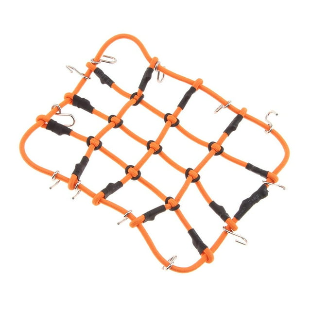 Red elástica para equipaje RC de 15 x 10 cm con ganchos: 8 o 1:10 RC Crawler Truck Car D90 4 naranja