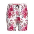 thumbnail image 4 of Wukai Peonies And Roses Men’s Short Pajama Pants With Pockets Soft Sleep Pj Shorts for Men-4X-Large, 4 of 6