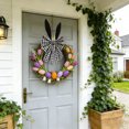 thumbnail image 5 of Plaid Easter Bows for Wreaths - Rustic Velvet Decorative Bunny Bow with Ears, Holiday Fabric Topper for Front Door, Wall, Window, DIY Spring & Party Decor, 5 of 5