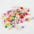 thumbnail image 2 of U8MO 50pcs 10mm Round Bubbles Colorful ABS Plastic Imitation Pearl Loose Beads-Rose, 2 of 7