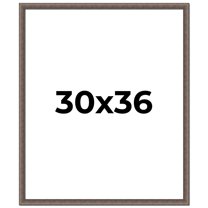 30x36 Frame Silver Real Wood Picture Frame Width 1.25 Inches | Interior Frame Depth 0.5 Inches |