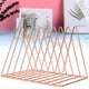 thumbnail image 4 of Triangle Book Shelf Metal Rose Gold Desk Books File Storage Rack Desktop Bookshelf, 4 of 5