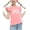 Pink Print, variant on Girls Shirts Ruffle Short Sleeve Summer Cute Casual Crewneck Tops Blouse Tee