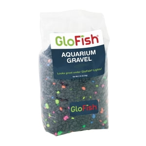 GloFish Aquarium Gravel, Black with Fluorescent Accents, 5 lbs
