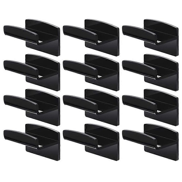 12 Pieces Hat Rack Hat Holder Organizer for Wall Hats Hanger, Black